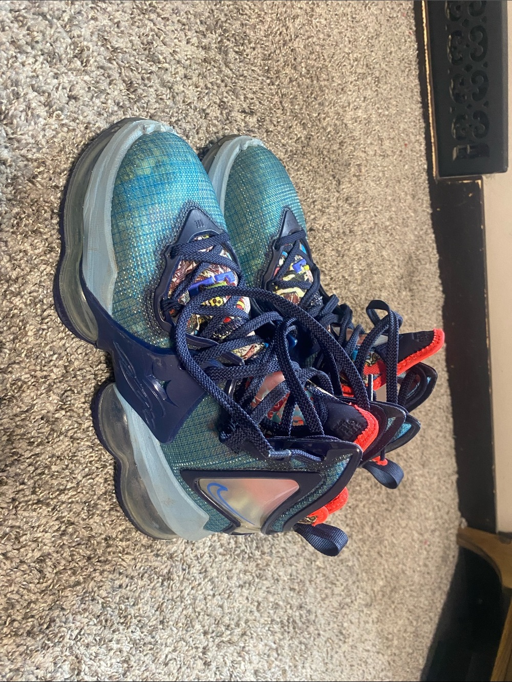 Nike Mens LeBron 19 Fast Food Dutch Blue